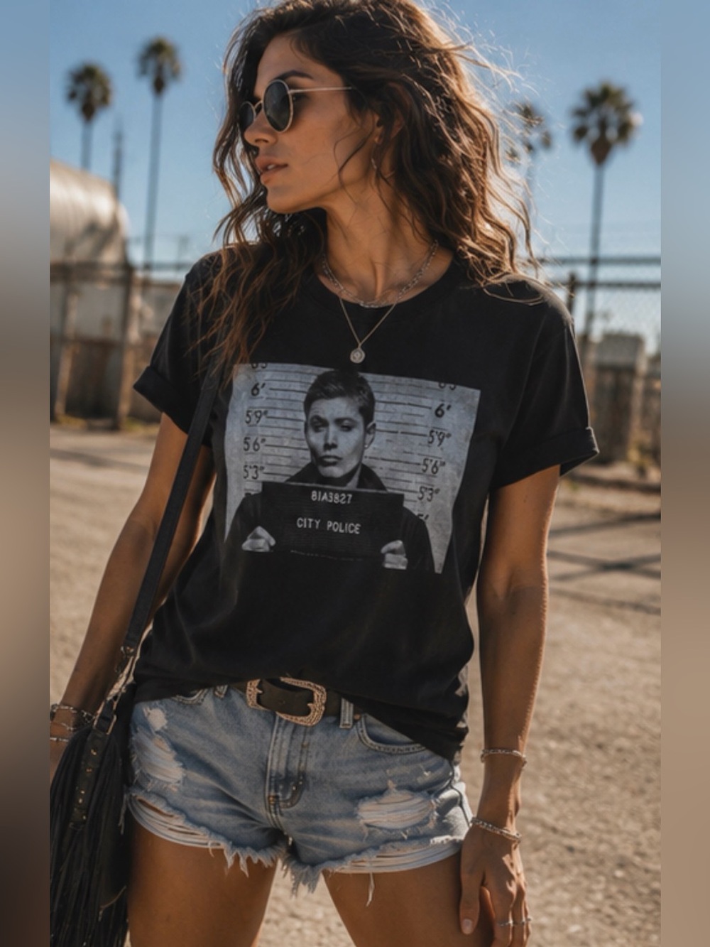 Authentic Supernatural “Dean Mugshot” Black Tee EUC Collectors Item - Picture 3 of 15
